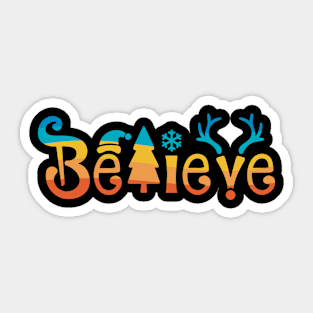 Believe Christmas Sticker